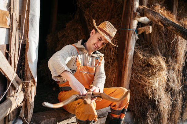 istock Farmer on the farm 1395878526