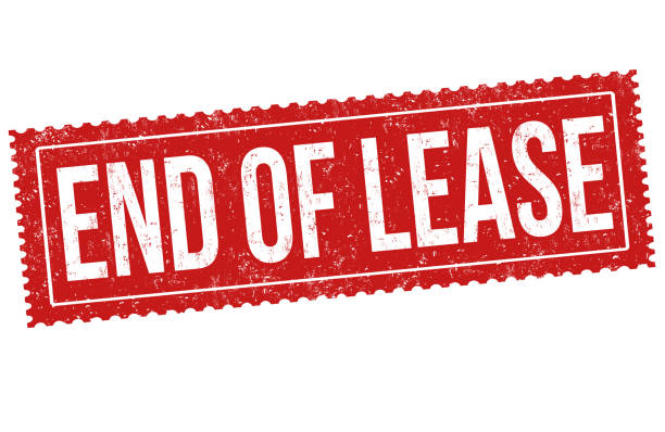 End of lease grunge rubber stamp End of lease grunge rubber stamp on white background, vector illustration reminder-stamp stock illustrations