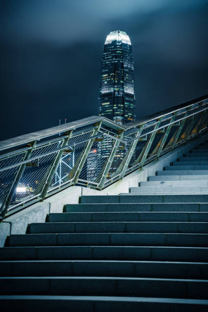 istock steps Steps and Staircases, night city 1395880397