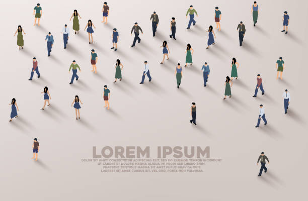 istock Large group of people on white background. People crowd concept. Vector illustration 1395880675