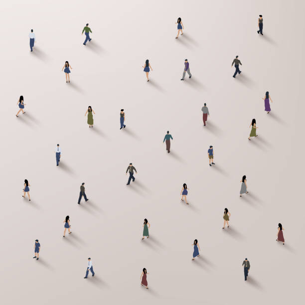 istock Large group of people on white background. People flat style  crowd concept. Vector illustration 1395880714