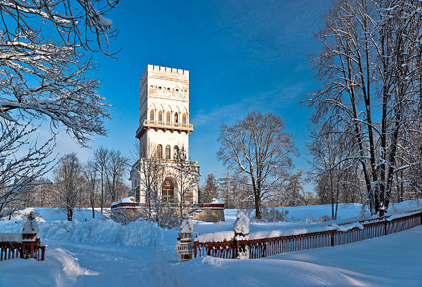 Tower of venetian stile in winter park
