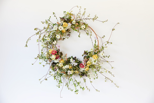 Rose funeral or wedding wreath