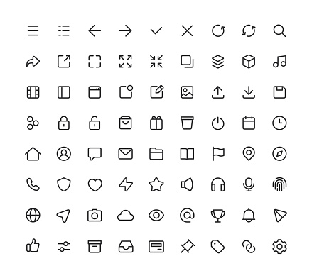 TOP 1! NEW! High Quality User Interface Line Icons. Editable stroke.