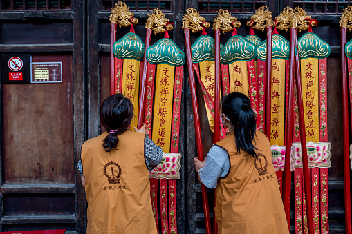 The Wenshu Monastery has been closed for long time due to the reason of Covid - 19. The monastery is open and host a big ceremony means the pandemic is over in the city, temporarily.
