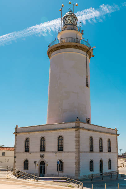 istock The lighthouse of Malaga harbour. SPAIN 1395908834