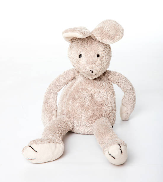 istock Toy bunny rabbit on a white background 1395912400