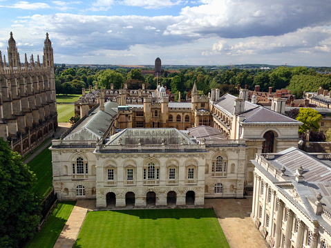 Panoramic aerial view of Oxford in a beautiful summer day, England, United Kingdom