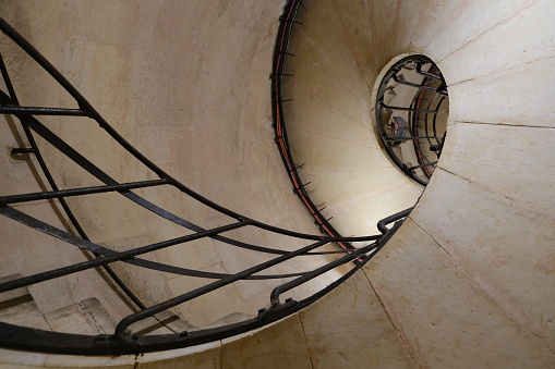 An antique spiral staircase, the spirals happen to match the golden ratio.