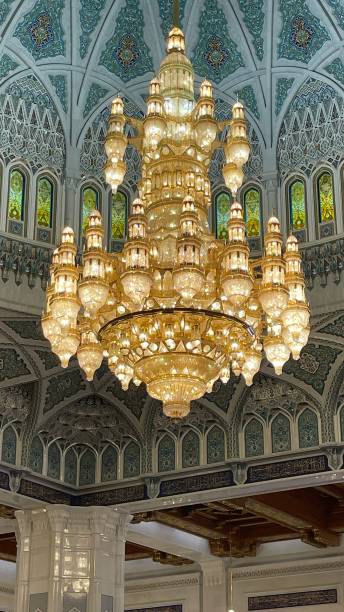 istock Interior lights in grand mosque muscat 1395916084