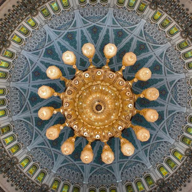 istock Interior lights in grand mosque muscat 1395916103