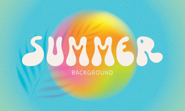 Summer background Colourful textured sunny summer abstract background. Editable vectors on layers. This image includes gradient meshes and transparencies. summer stock illustrations