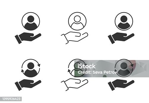 istock Customer care icon. customer retention symbol. Vector illustration. 1395926423