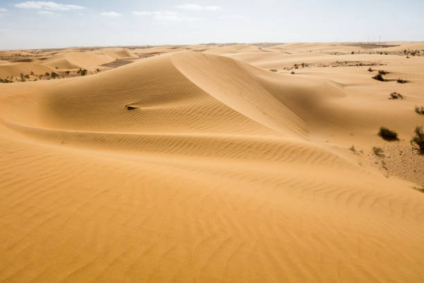istock Sandy desert, Beautiful landscape in moroccan desert, maroc 1395927514