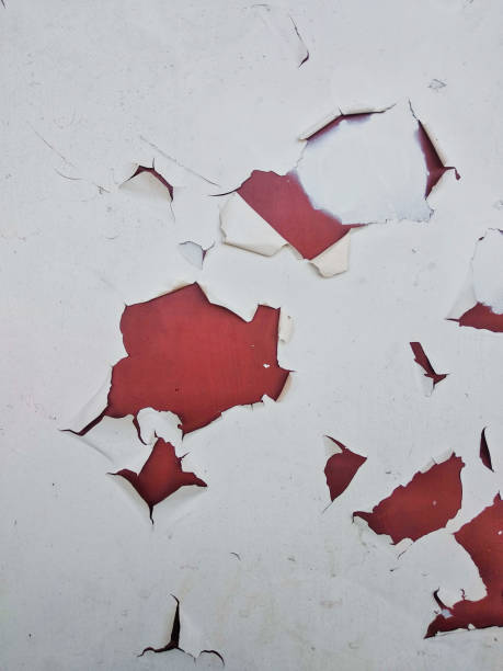 istock Steel plate texture with the paint broken by time. 1395931801
