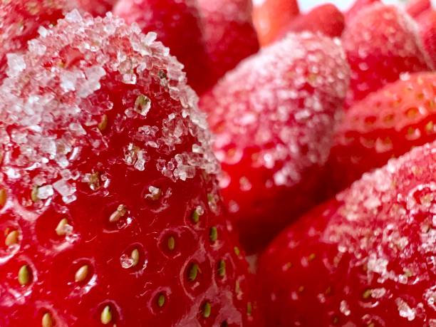 Strawberries dipped in sugar 1