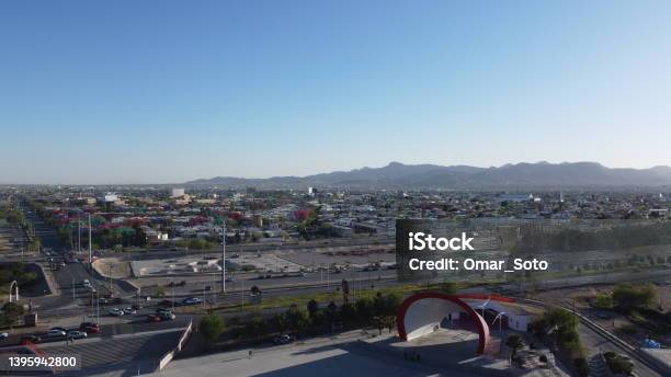 View Of Ciudad Juarez From A Drone Stock Photo - Download Image Now - Ciudad Juarez, Mexico, Chihuahua - Mexico