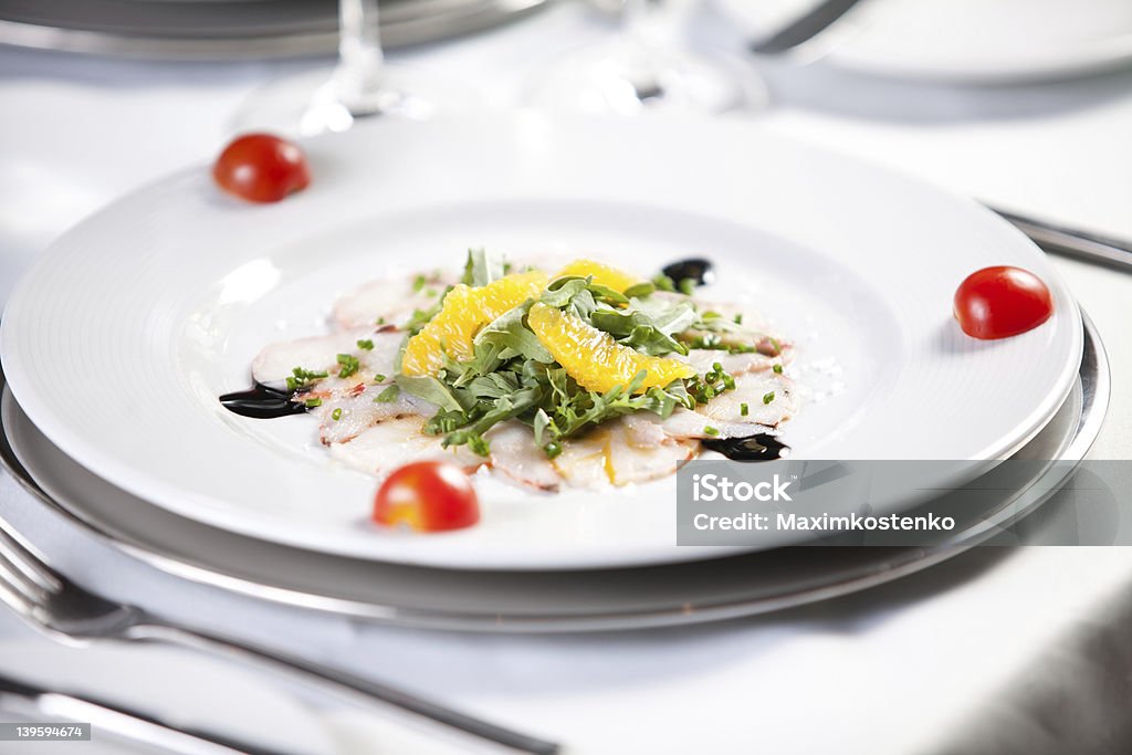 carpaccio de peixe - Foto de stock de Alimentação Saudável royalty-free