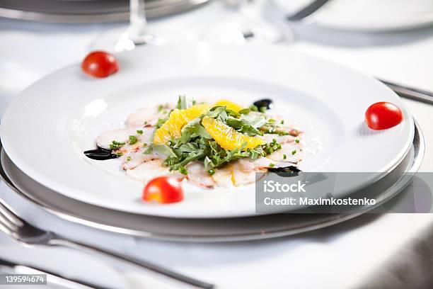 Foto de Carpaccio De Peixe e mais fotos de stock de Alimentação Saudável - Alimentação Saudável, Antepasto, Bife de Carpaccio