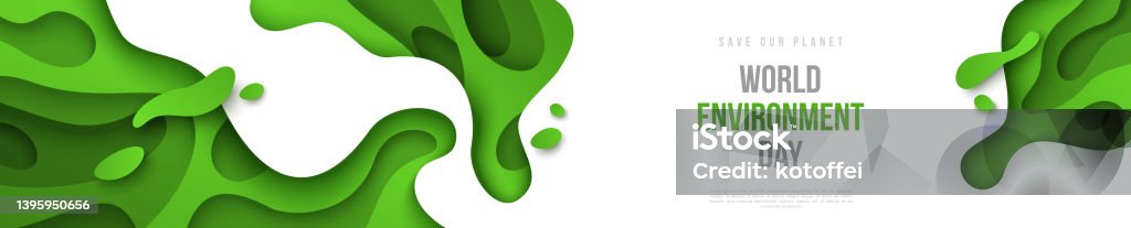 Environment Vector Header World Environment Day Header Green Stock Illustration - Download Image ...