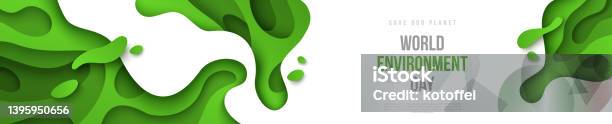 Environment Vector Header World Environment Day Header Green Stock Illustration - Download Image ...