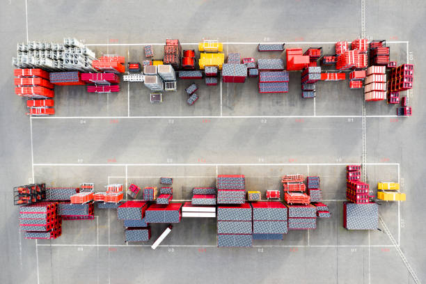 istock Large Group of Construction Materials, Aerial View 1395954843