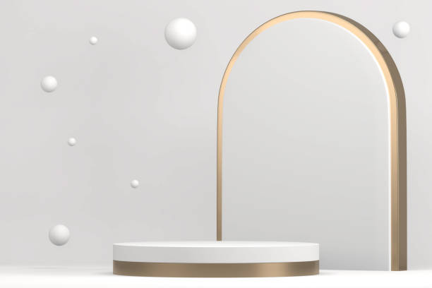 istock The Stage podium for products decoration suitable .3D rendering 1395955100