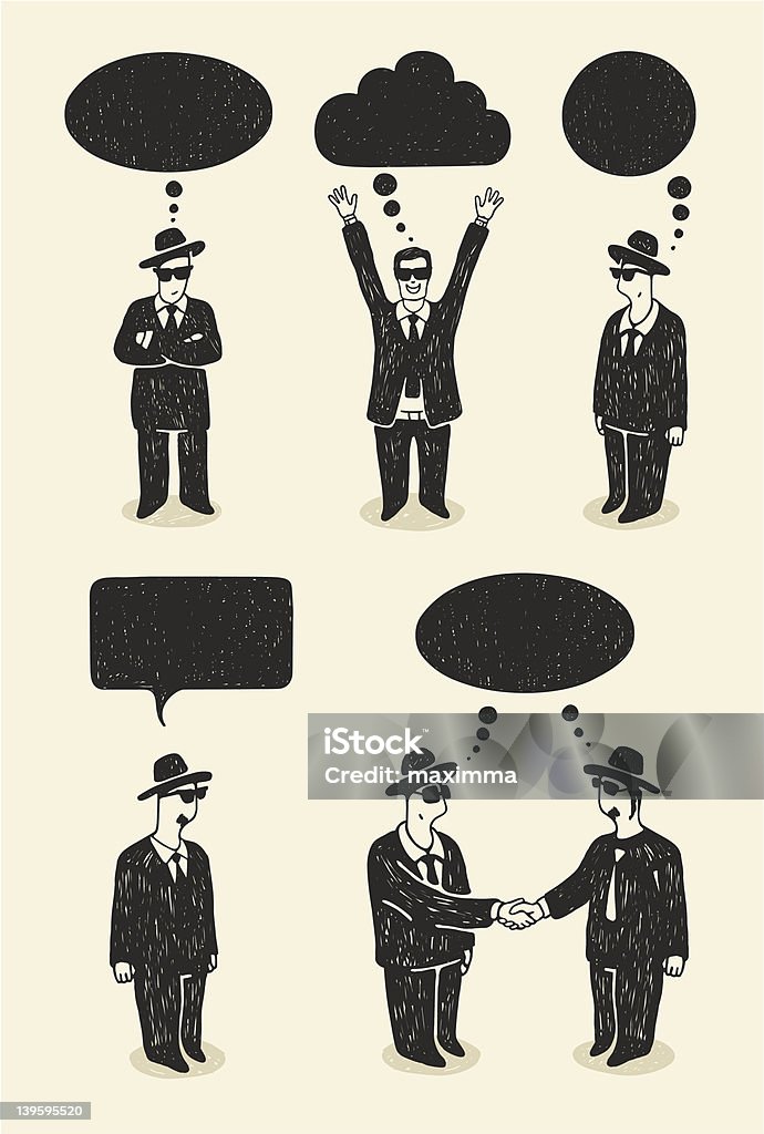 Think Hand Drawn Hand Drawn Mans Thinking Stock Illustration - Download Image Now ...