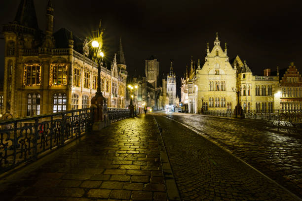 istock Ghent at night, Belgium 1395956631