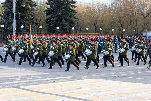 Ankara, Turkey - October 29, 2007: Hippodrome Square in Ankara is the area where Turkey's national holidays, especially the 29 October Republic Day and 30 August Victory Day, are celebrated. Military ceremonies are held in this area, accompanied by the President of Türkiye. Male or female military personnel, police, veterans and students celebrate the holiday by greeting the public in the parade.