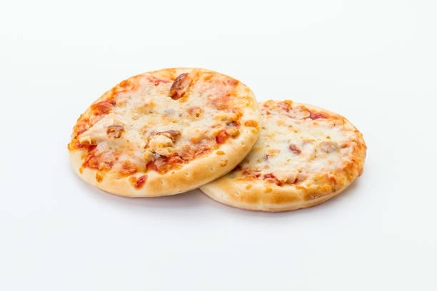 Two mini pizzas stock photo