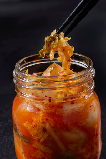 Home Made Kimchi - Fermented Cabbage, Carrots and Red Peppers