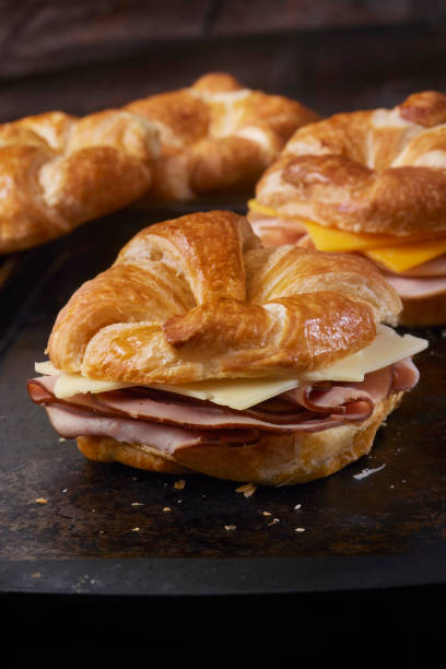 istock Ham and Swiss Cheese Croissant Sandwich 1395961587