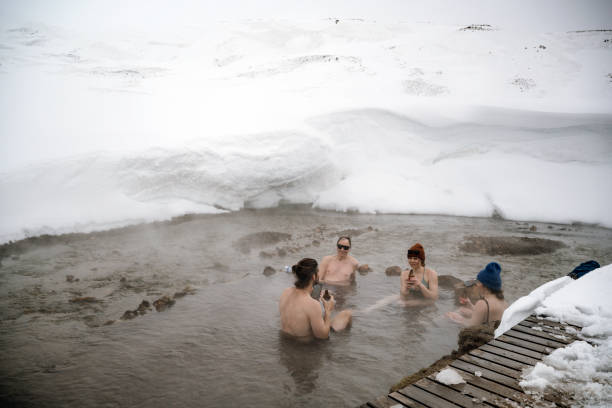 Reykjadalur Hot Springs near Reykjavik, Iceland. Free things to do in Iceland. Icelandic travel ideas and destinations. Things to do in Iceland in winter.