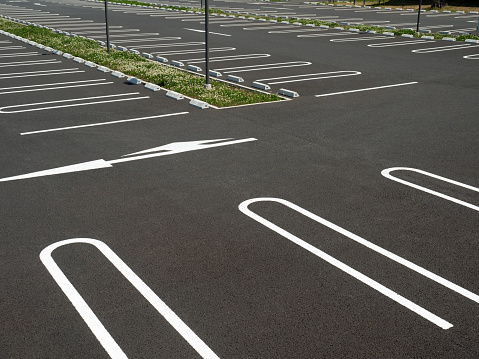 Large outdoor parking lot