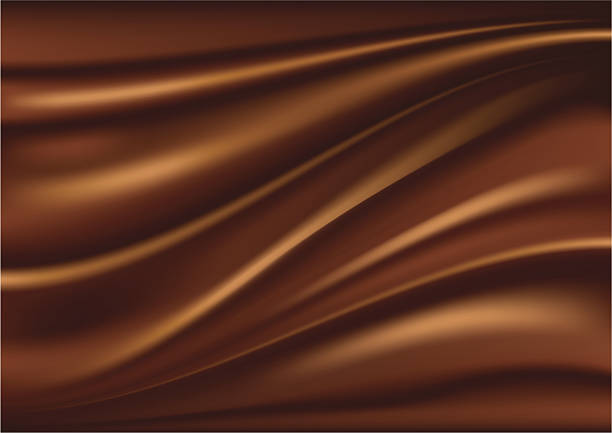 czekoladowe tło abstrakcyjne - brown silk satin backgrounds stock illustrations