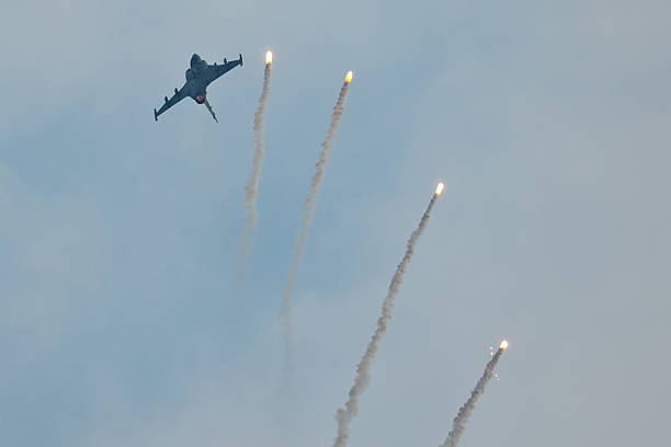 istock Saab JAS 39 Gripen Droping Flares 139597111