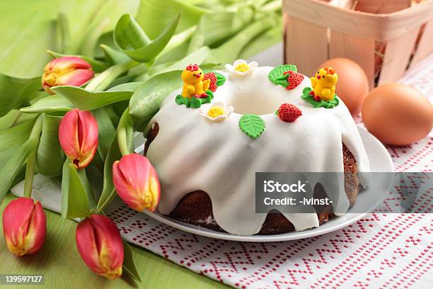 Easter Cake Stock Photo - Download Image Now - Baked, Basket, Bouquet