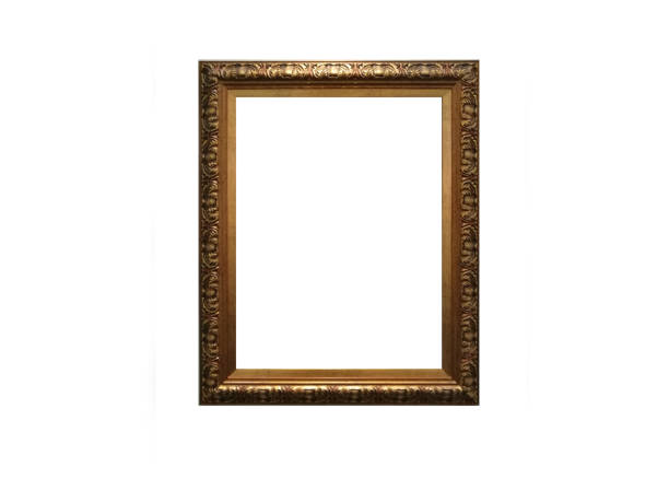 istock Wooden Photo Frame vintage frame decorations Isolated Background Clipping path 1395976840