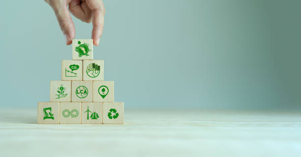 Carbon footprint, low carbon emission concept. Carbon ecological footprint symbols on wooden cube with eco friendly icon. Sustainable business development.Environmental, climate change concept. LCA. Carbon footprint, low carbon emission concept. Carbon ecological footprint symbols on wooden cube with eco friendly icon. Sustainable business development.Environmental, climate change concept. LCA. larnaca international airport stock pictures, royalty-free photos & images