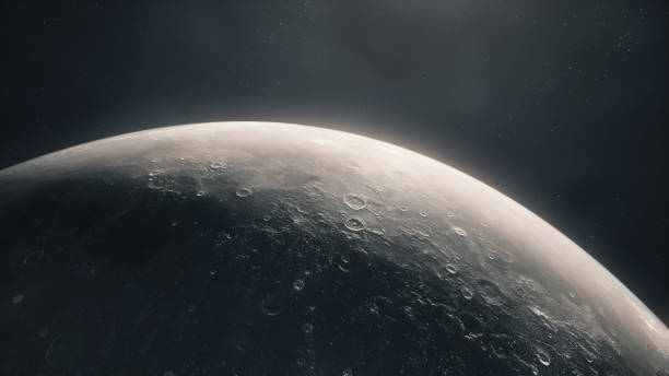 Moon in outer space 3d render Moon in outer space (close-up) moon stock pictures, royalty-free photos & images