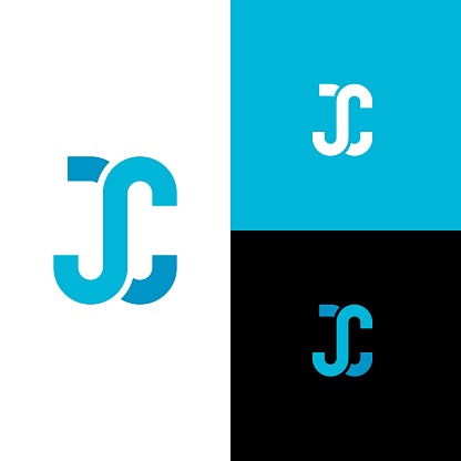 logo initials letter JC. clean modern monogram logo