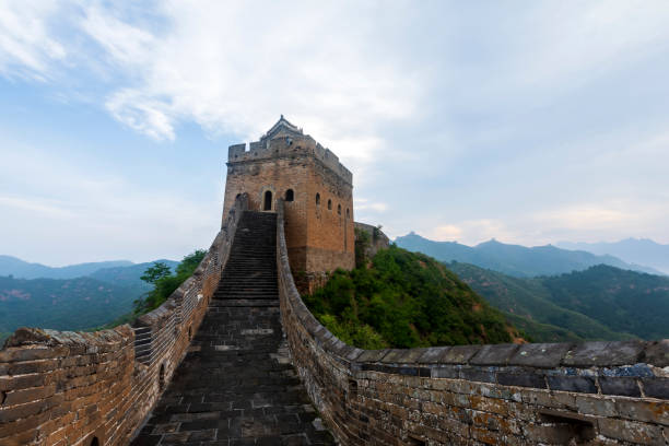 istock The Great Wall and the beautiful clouds in the morning 1396004569