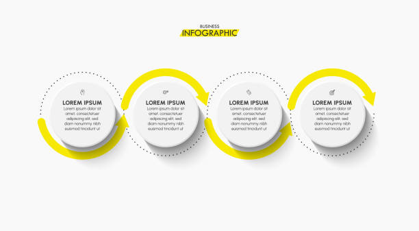 stockillustraties, clipart, cartoons en iconen met business data visualization. timeline infographic icons designed for abstract background template - infographic elements