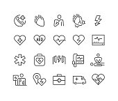 istock AED and Emergency Icons - Classic Line Series 1396011415