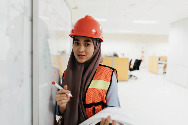 istock engineer muslim woman developing business plan and writing on whiteboard in the office 1396012778