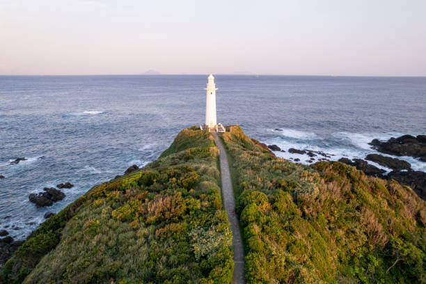 istock Scenery of the cape and lighthouse at dusk 1396013800
