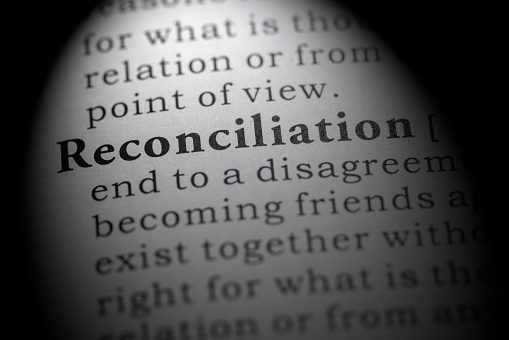 Fake Dictionary word, Dictionary definition of reconciliation