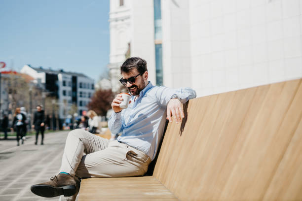 istock Loving my after work take away coffee 1396020895