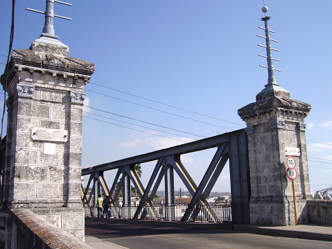 Steel Calixto Garcia bridge in Matanzas, Cuba
